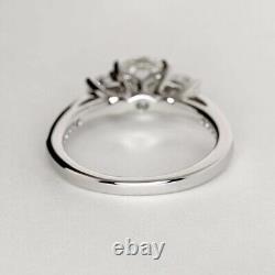 1.75 Si2 D Round Carats Contemporary 3 Stone Engagement Diamond Ring 18k-white