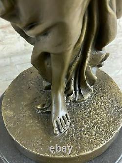 100% Bronze Statue Art Style New Girls Chandelier Candelabra Font Figurine