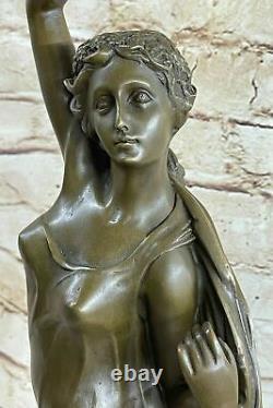 100% Bronze Statue Art Style New Girls Chandelier Candelabra Font Figurine