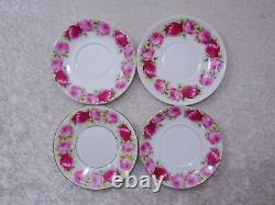 11 Decorative Pieces of Rose Porcelain Set Art Nouveau Style Chrysanthemum Cäcilie