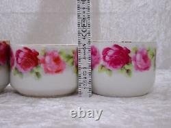 11 Decorative Pieces of Rose Porcelain Set Art Nouveau Style Chrysanthemum Cäcilie