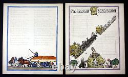 1912 Children's Book Manuskript Manuscript Art Style New Manuscript Conte