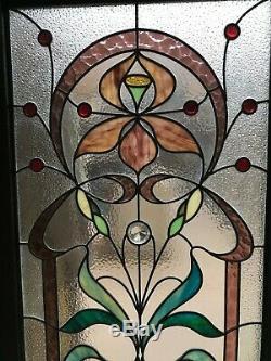 2 Stained Glass Art Nouveau Style In 1900 In Good Condition