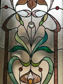 2 Stained Glass Art Nouveau Style In 1900 In Good Condition
