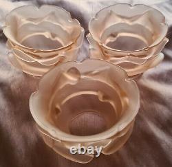 3 Tulips Roses Glass Glass Rose For Lamp / Chandelier Style Art Nouveau