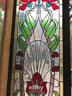 3 Windows 1900 Art Nouveau Style With Butterfly
