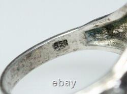 835 Silver Antique Art Nouveau Men's Ring/Seal/Coat Lapis Lazuli