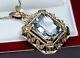 835 Silver Style Old Art New Pendant 7.50 Ct Aigue-marine (tested)