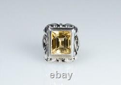 900 Silver Ancient Art Nouveau Citrine Handmade Ring