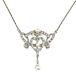 9901685 925 Silver Art Nouveau Style Necklace Geometric Swarovski Stones