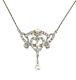 9901685 925 Silver Art Nouveau Style Necklace With Geometric Swarovski Stones.