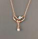 9906073 925er Gold-plated Art Nouveau Style Necklace With Opal Pearl