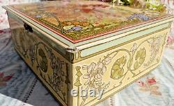 ANTIQUE BOX ice-like Art Nouveau style Mucha around 1900