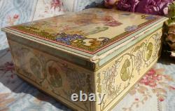 ANTIQUE BOX ice-like Art Nouveau style Mucha around 1900