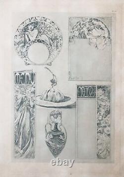 Alphonse Mucha Decorative Documents Plate 34 Art Nouveau Style 1902