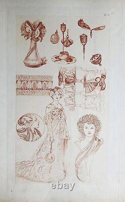 Alphonse Mucha Decorative Documents Plate 37 Art Nouveau Style 1902