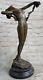 American Style Art Nouveau Bronze Sculpture "the Nude" By Harriet Frishmuth