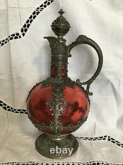Ancienne Aguiere In Red Verre And Etan 19th Style Renewance Art New