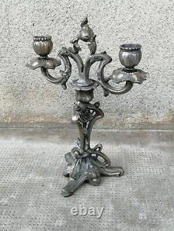 Ancient Art Nouveau Candlestick Style Jugendstil Art Crafts Candlestick