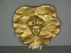 Ancient Bas-relief Earth Cuite Style Art New Women's Mask Flower An 1900