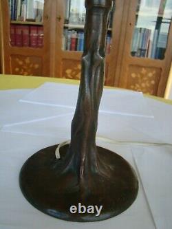 Ancient Lamp Foot, Art Nouveau Style, Bronze, Tree-shaped #1026 #