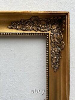 Ancient Style Photo Frame Sumptuous Painting Wood Coincé Gold Empire Art Nouveau