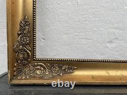 Ancient Style Photo Frame Sumptuous Painting Wood Coincé Gold Empire Art Nouveau