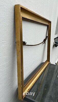 Ancient Style Photo Frame Time / Time / Duration Wood Coincé Gold Art New To