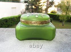 Ancient Superb Box Or Candy In Enamelled Glass Style Legras Art Nouveau