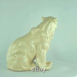 Animal Figurine Bear Statue Art Deco Style Art Nouveau Porcelain