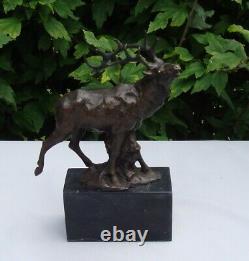 Animal Sculpture Deer Hunter Art Deco Style Art Nouveau Bronze m