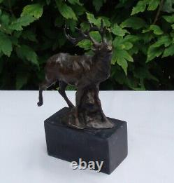 Animal Sculpture Deer Hunter Art Deco Style Art Nouveau Bronze m