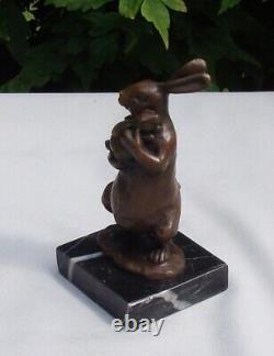 Animal Sculpture Rabbit Hare Art Deco Style Art Nouveau Bronze