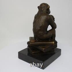 Animal Sculpture Statue in Art Deco Style, Solid Bronze