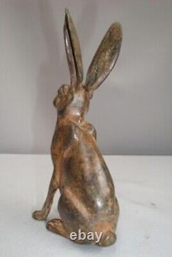 Animal Sculpture of a Rabbit Hare in the Hunting Style of Art Deco and Art Nouveau