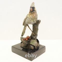 Animalier Bird Sculpture Statue in Solid Bronze Art Deco Style Art Nouveau Style