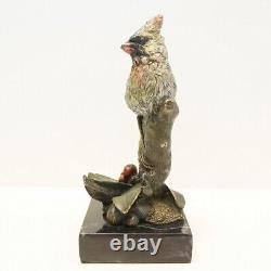 Animalier Bird Sculpture Statue in Solid Bronze Art Deco Style Art Nouveau Style