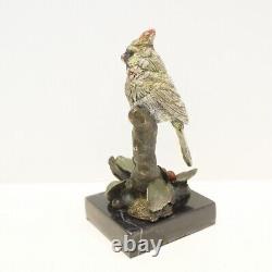 Animalier Bird Sculpture Statue in Solid Bronze Art Deco Style Art Nouveau Style