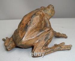 Animalier Frog Statue Sculpture in Art Deco Style Art Nouveau Bronze