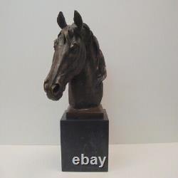 Animalier Horse Sculpture Statue Art Deco Style Art Nouveau Solid Bronze