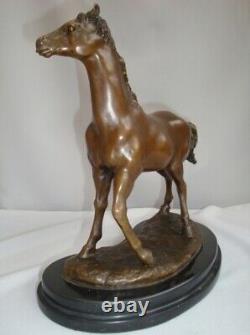 Animalier Horse Statue Sculpture Art Deco Style Art Nouveau Solid Bronze