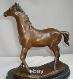 Animalier Horse Statue Sculpture Art Deco Style Art Nouveau Solid Bronze