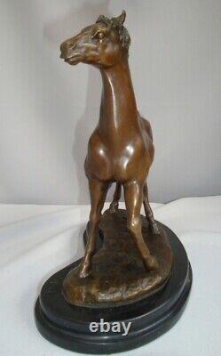 Animalier Horse Statue Sculpture Art Deco Style Art Nouveau Solid Bronze