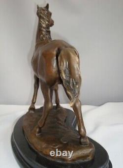 Animalier Horse Statue Sculpture Art Deco Style Art Nouveau Solid Bronze