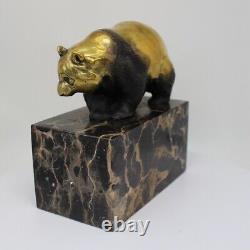 Animalier Style Art Deco Style Art Nouveau Solid Bronze Panda Sculpture Statue