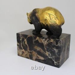 Animalier Style Art Deco Style Art Nouveau Solid Bronze Panda Sculpture Statue