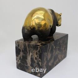 Animalier Style Art Deco Style Art Nouveau Solid Bronze Panda Sculpture Statue