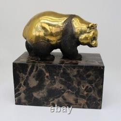 Animalier Style Art Deco Style Art Nouveau Solid Bronze Panda Sculpture Statue