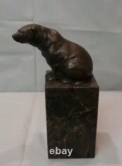 Animalier Style Solid Bronze Animal Sculpture Art Deco Style Art Nouveau