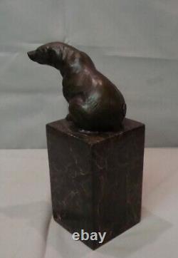 Animalier Style Solid Bronze Animal Sculpture Art Deco Style Art Nouveau